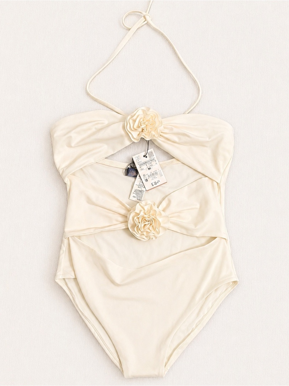 White Floral One-Piece Swimsuit